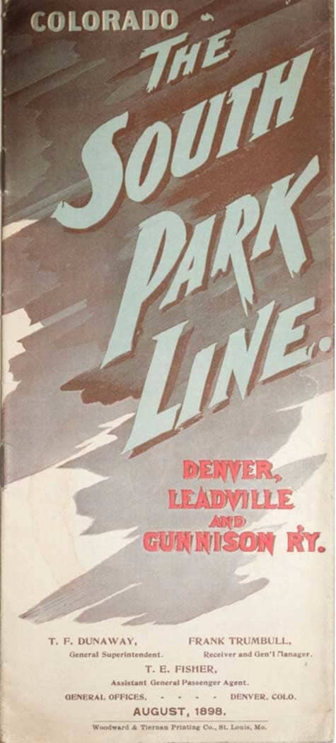 Union Pacific, Denver and Gulf timetable and brochure 1898