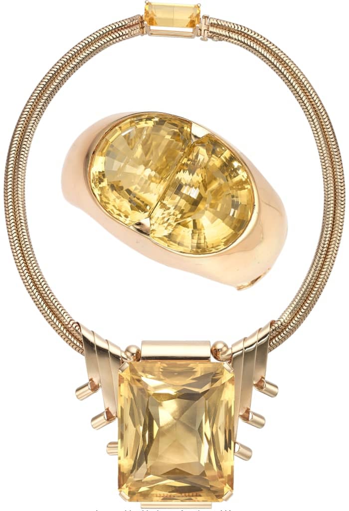 Joan Crawford’s Favorite Citrine Jewelry Suite Heads to Auction