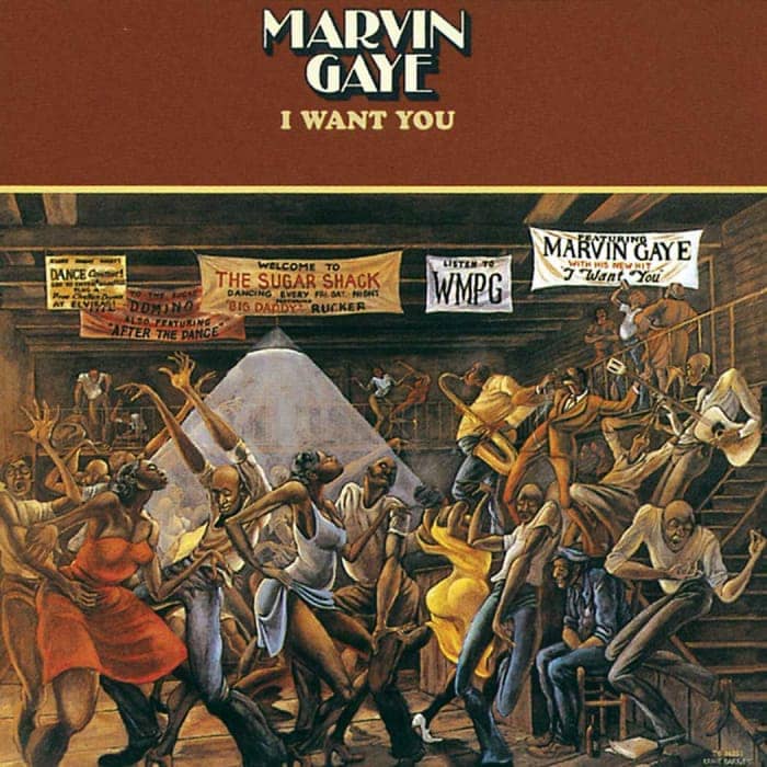 Marvin Gaye's 1976 album cover for 'I Want You' features a variation of 'The Sugar Shack'. 