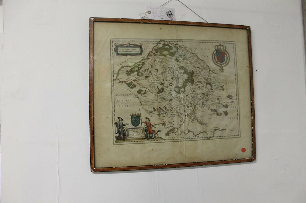 1641 Johannes Blaeu map of Valois Seine et Marne Champagne France