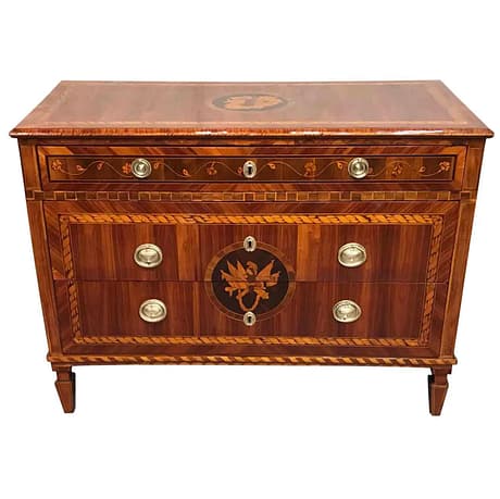 Neoclassical Dresser- king wood with marquetry- Styylish